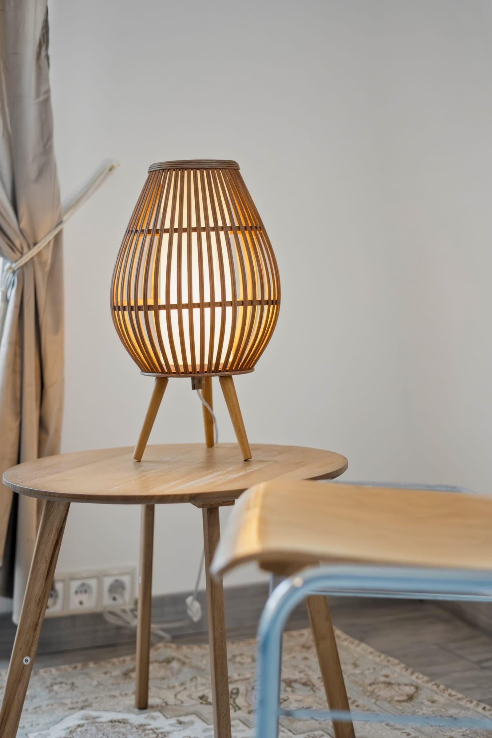 Handcrafted lamp in detail