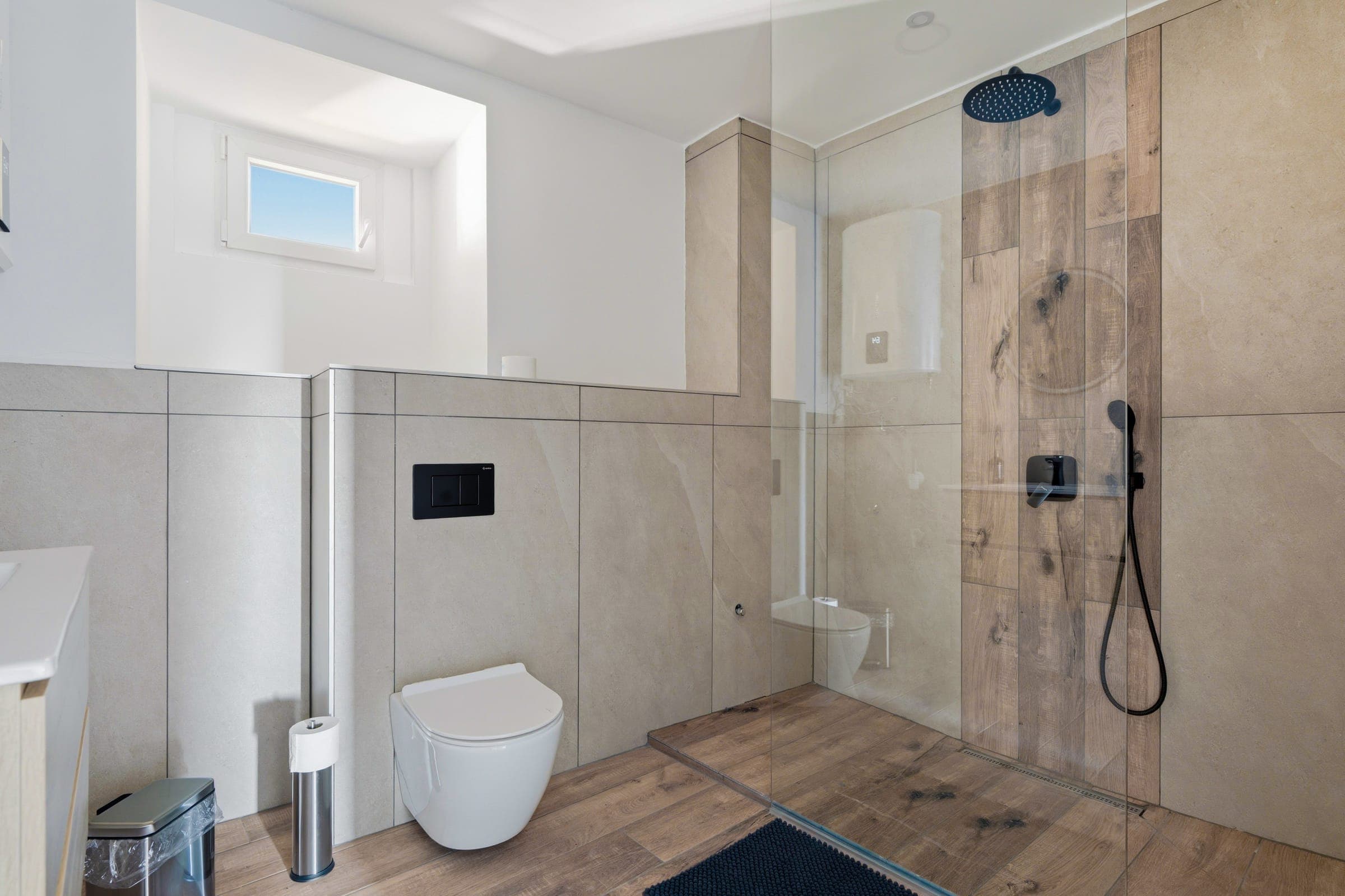 Modern bathroom with shower