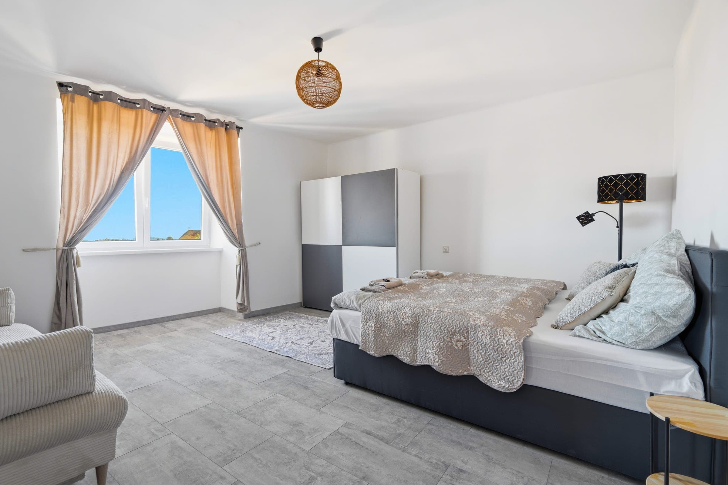 Sleeping area with sofa